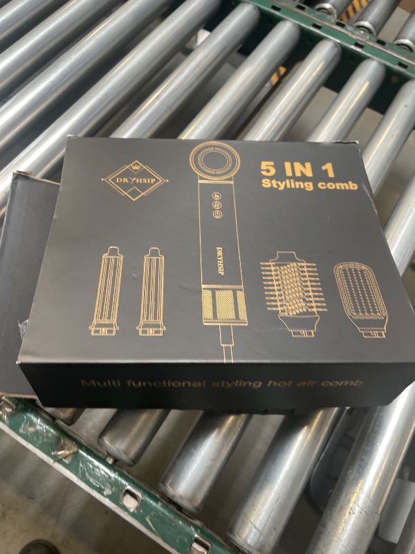 Photo 1 of Dryhsip 5 in 1 Hot Air Brush Set: Hair Dryer, Curler, Volumizer, Straightener - Rapid Drying, Volume Boost, Ionic Smoothing, 110k RPM Motor, Adaptive Heat Technology