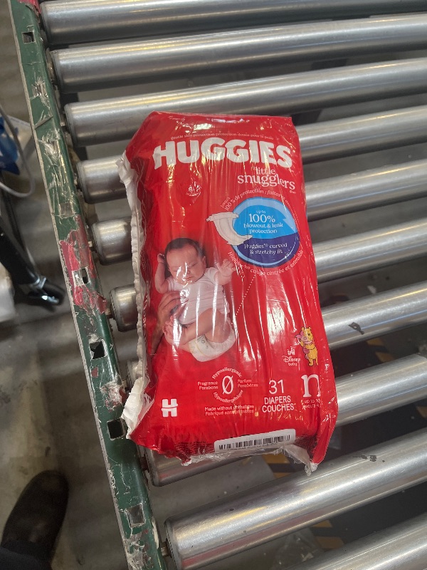 Photo 1 of Huggies Little Snugglers Baby Diapers, Size Newborn (up to 10 lbs), 31 Ct, Newborn Diapers