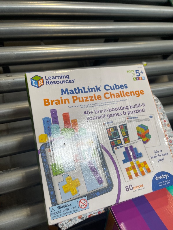 Photo 1 of Learning Resources MathLink Cubes Brain Puzzle Challenge