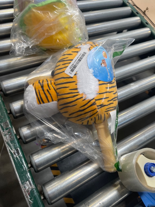 Photo 1 of PonyLand: Music Stick Animal - Orange Tiger - Music Button, Sturdy Two-Piece Stick W/Colorful Soft Plush Animal Head, Pretend Play, Kids Ages 3+