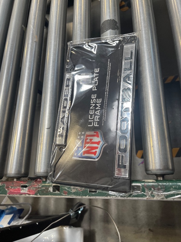 Photo 1 of Rico Industries NFL Las Vegas Raiders Black Black Laser Cut Chrome Frame 12" x 6" 12" x 6" Black Laser Cut Chrome Frame - Car/Truck/SUV Automobile Accessory