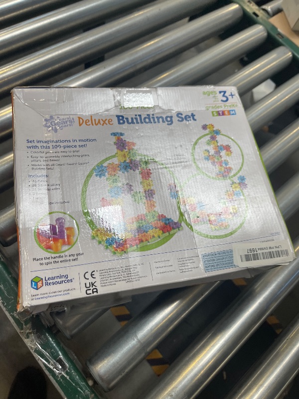 Photo 1 of Learning Resources Gears! Gears! Gears! 100-Piece Deluxe Building Set - Ages 3+, Preschool Building Sets, Gears Toys for Kids, STEM Toys for Toddlers, Construction Toy Set