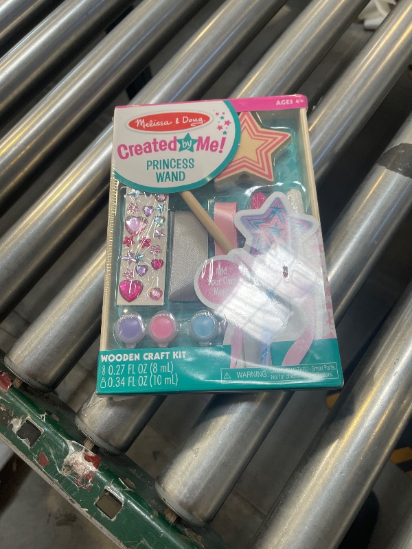 Photo 1 of Melissa & Doug Created By Me Paint & Decorate Your Own Wooden Princess Wand Craft Kit, Pink Princess Crafts Great For Rainy Days, Toys For Kids Ages 4+