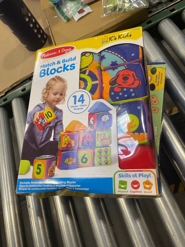 Photo 1 of Melissa & Doug K's Kids Match and Build Soft Blocks Set