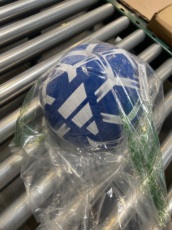 Photo 1 of adidas Unisex Starlancer Club Soocer Ball, Blue/White, 5