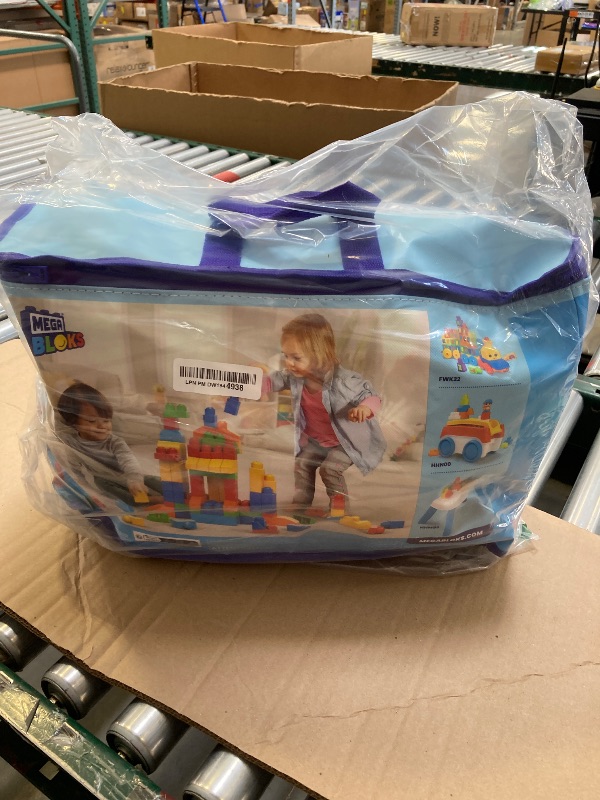 Photo 1 of MEGA BLOKS First Builders Toddler Blocks Toys Set, Deluxe Building Bag with 150 Pieces and Storage, Blue, Ages 1+ Years