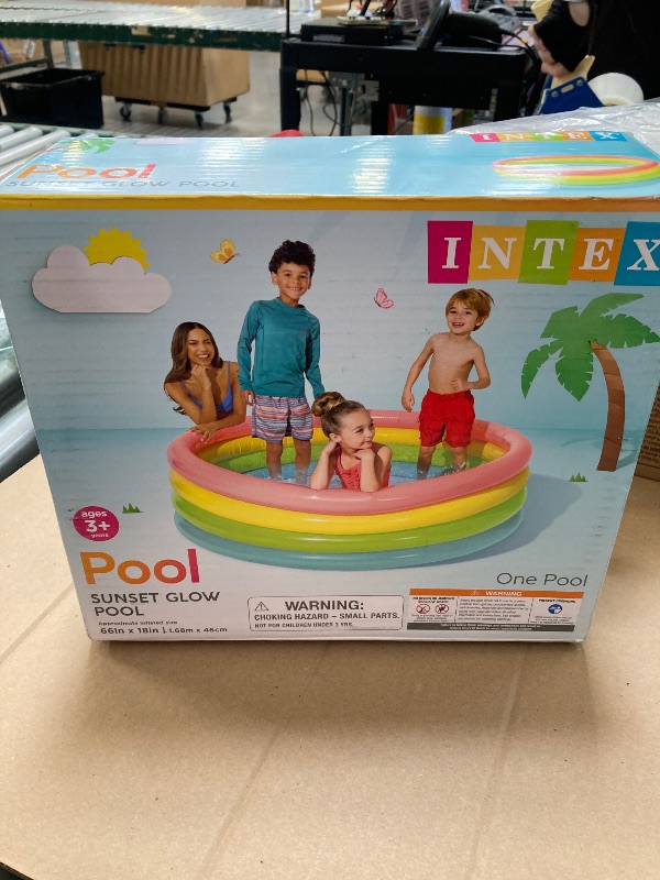 Photo 1 of Intex Sunset Glow Inflatable Pool, 66in x 18in
