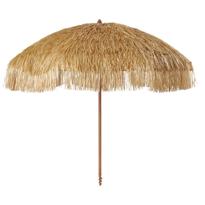 Photo 1 of Mainstays 6 Feet Beach Umbrella with Sand Anchor Thatched Tiki Umbrella
