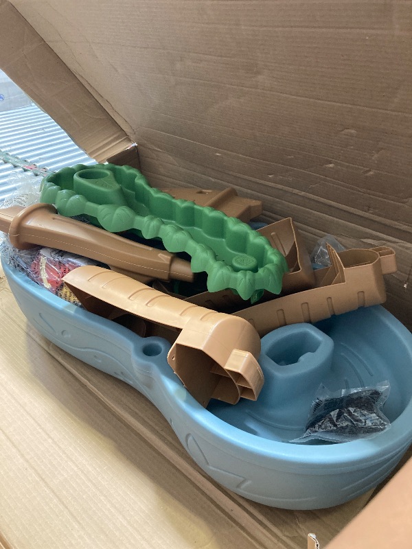 Photo 1 of Step2 Dino Showers Multi-color Plastic Water Table for Toddlers with 13-Piece Playset
