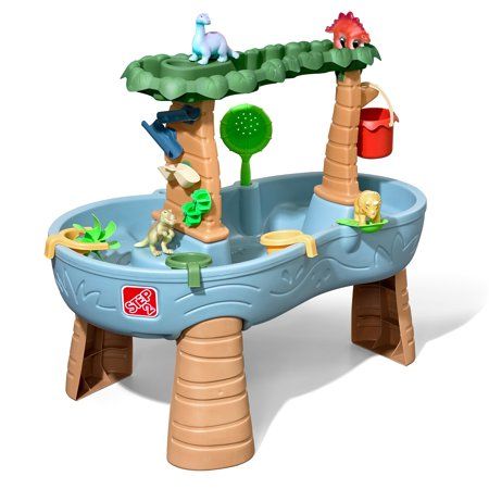 Photo 1 of Step2 Dino Showers Multi-color Plastic Water Table for Toddlers with 13-Piece Playset