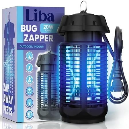 Photo 1 of LiBa Electric Bug Zapper - IPX4 Waterproof Outdoor & Indoor Insect Killer Black