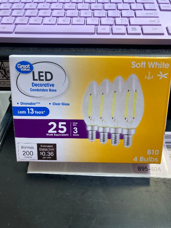 Photo 1 of Great Value LED Light Bulb, 3 Watts, Soft White 