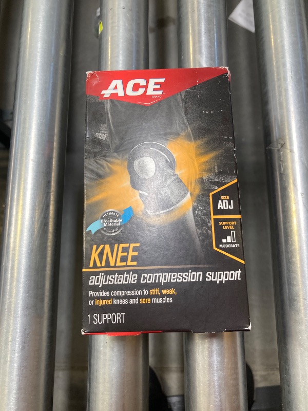 Photo 1 of ACE Brand Knee Support, Adjustable, Black/Gray - 1 Ct
