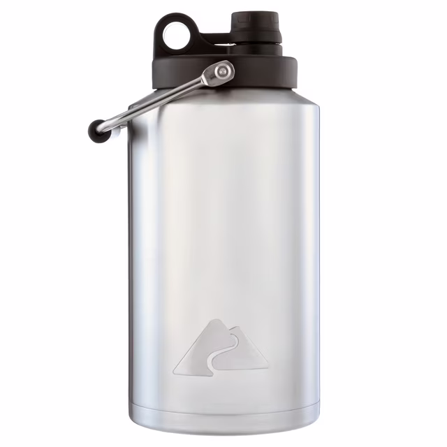 Photo 1 of Ozark Trail 1 Gallon Insulated Stainless-Steel Water Jug, Silver
