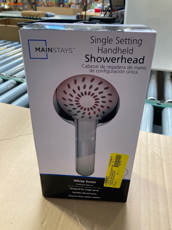 Photo 1 of Mainstays White Handheld Showerhead W/Hose & Shower Mount
