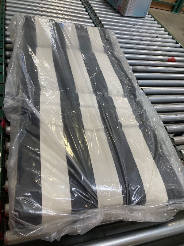 Photo 1 of Better Homes & Gardens 44 L X 21 W Black Stripe 1 Piece Outdoor Chair Cushion
