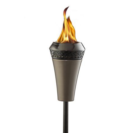 Photo 1 of TIKI Brand Island King 66 Inch Metal TIKI Stand up Torch with Large Flame and Easy Install Pole 2 Pack