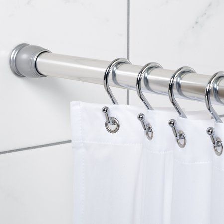 Photo 1 of Better Homes & Gardens Easy Hang Rustproof Aluminum Shower Curtain Tension Rod, 50 to 86 in., Chrome
