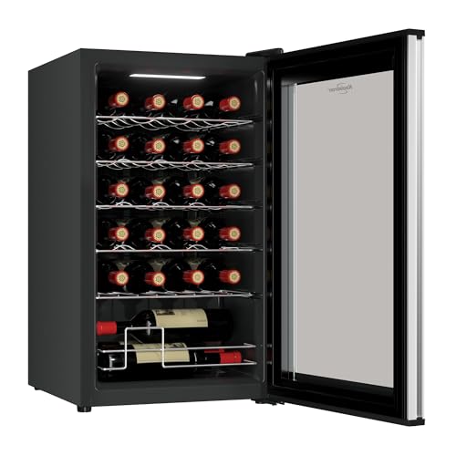 Photo 1 of Koolatron WC24CSZ 24 Bottle Cooler | Freestanding Compressor Wine Fridge, Black