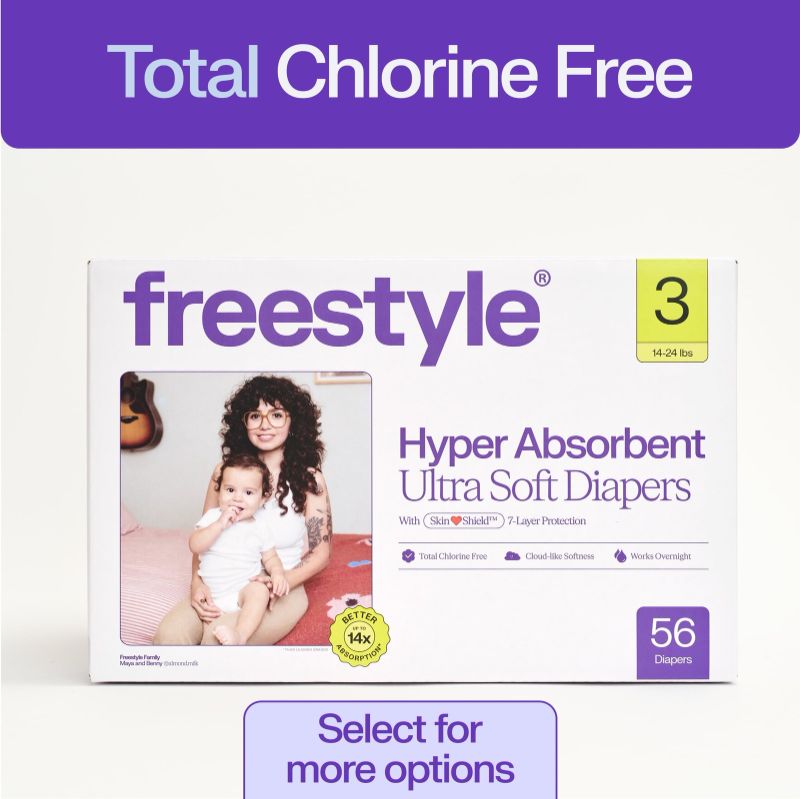 Photo 1 of Freestyle FWDPRS3CT56 Hyper Absorbent Ultra Soft Baby Diapers Size 3 56 Count