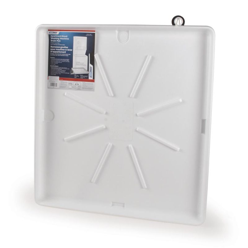 Photo 1 of 28 in. X 30 in. Washing Machine Drain Pan Stackable with PVC Fitting