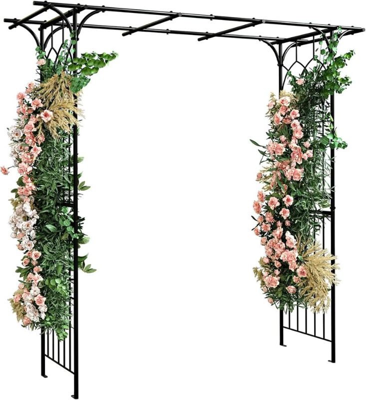 Photo 1 of YITAHOME Metal Garden Arbor, 81" H Garden Arch T

