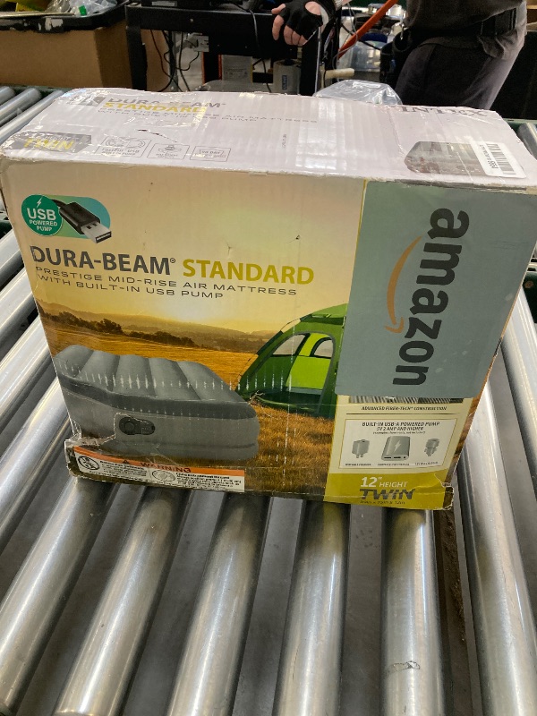 Photo 1 of Intex Dura-Beam Prestige 12 Twin Air Mattress W/ Built-in USB Electric Pump
