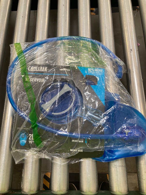 Photo 1 of CamelBak Crux 2-Liter Water Reservoir - Hydration Bladder - Faster Water Flow Rate - Leak-Proof Water Bladder - Ergonomic Shape - Big Bite Valve - BPA-Free - 70oz, Blue
