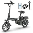 Photo 1 of AOVOPRO EB60 Black Electric Bike 500W 48V, 14' Mini Ebike for City Commuter, Folding Electric Bicycle for Adult with Two Seats UL2849
