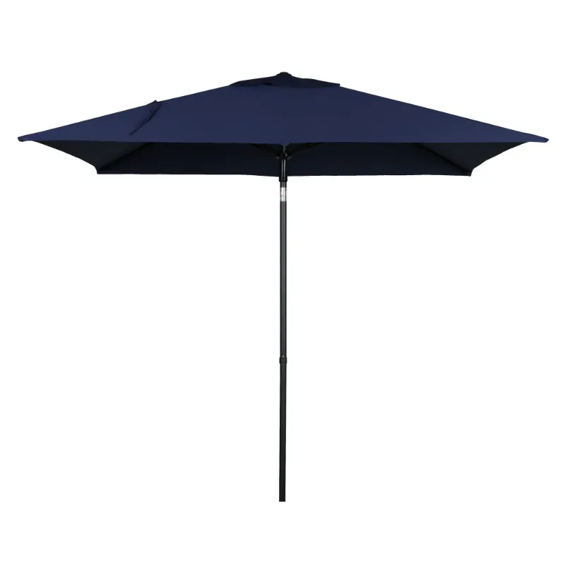 Photo 1 of Mainstays 6 x 7.5 Foot Push-Up Rectangular Market Umbrella Navy


