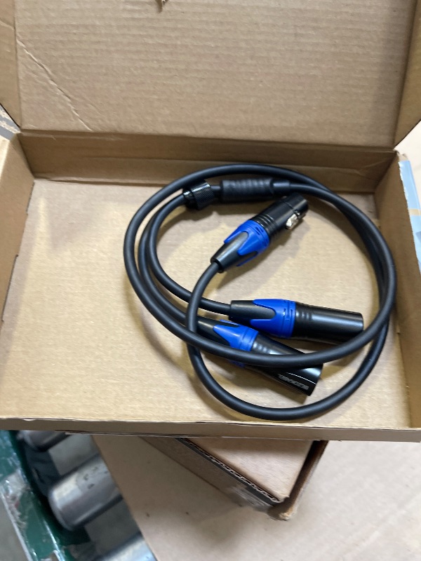 Photo 1 of Amazon Basics XLR Male to Female Microphone Cable for Speaker or PA System, All Copper Conductors, 6MM PVC Jacket, 6 Foot, Black