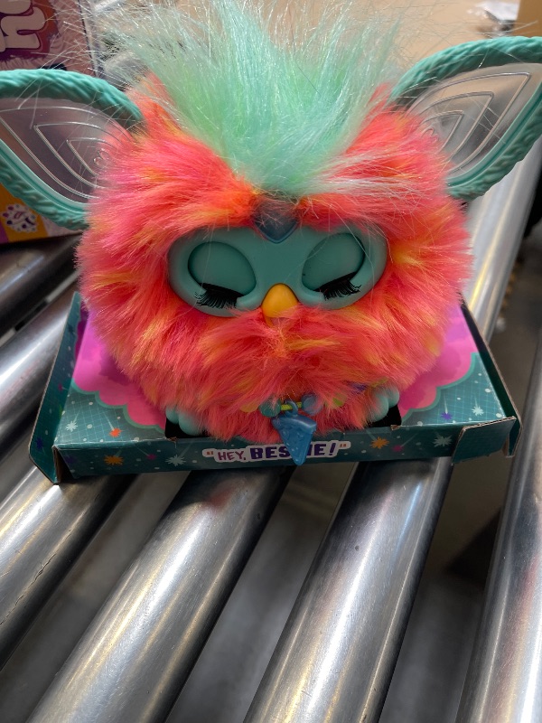 Photo 1 of Furby Galaxy Edition, Glow in The Dark, 15 Fashion Accessories, Interactive Plush Toys for 6 Year Old Girls & Boys & Up, Voice Activated Animatronic (Amazon Exclusive)
