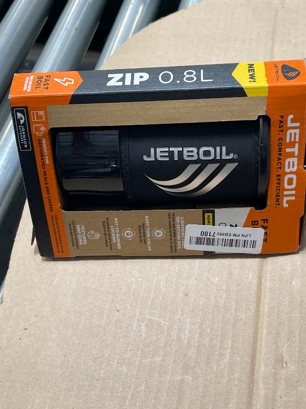 Photo 1 of Jetboil Zip 0.8L Portable Fast Boil Stove with Easy-Turn Knob Igniter for Backpacking and Camping, New for 2025, Propane/Isobutane Burner with Cooking Cup