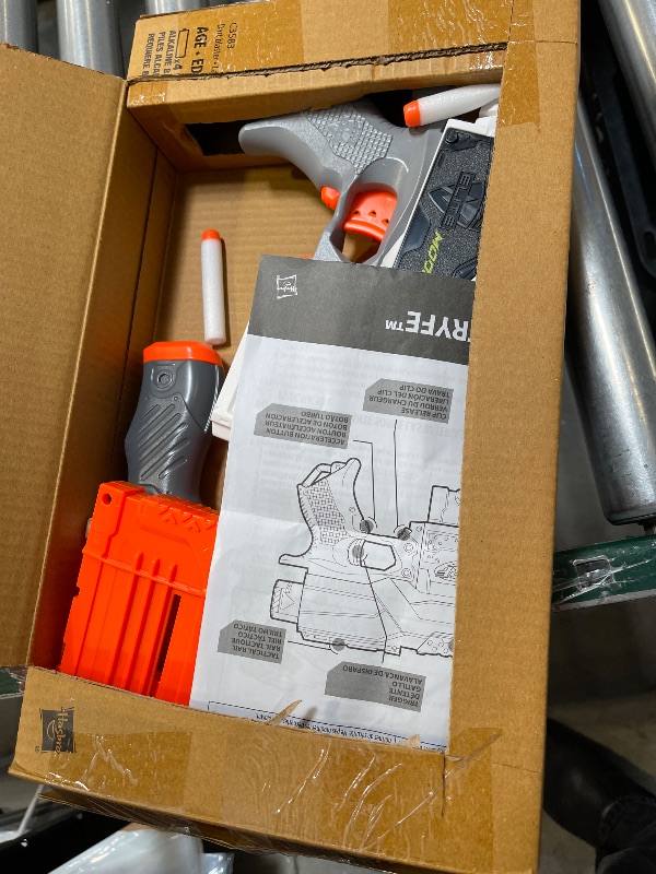 Photo 1 of Nerf Stryfe Modulus Motorized Toy Blaster with Drop Grip, Barrel Extension, 6-Dart Clip, 6 Official Darts for Kids, Teens, & Adults