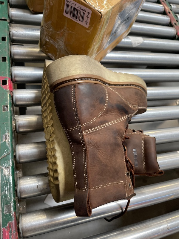 Photo 1 of Wolverine Men's Loader 8" Steel Toe Wedge Work Boot, Brown, 11.5 W US