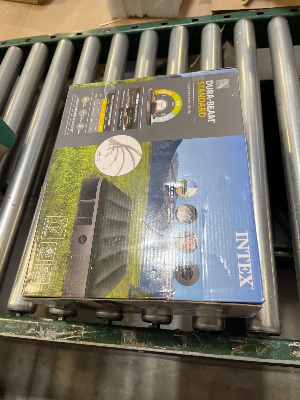 Photo 1 of Intex 64777E Dura-Beam Standard Prestige Air Mattress: Fiber-Tech - Twin Size - Hand-Held Battery Pump - 10in Bed Height - 300lb Weight Capacity