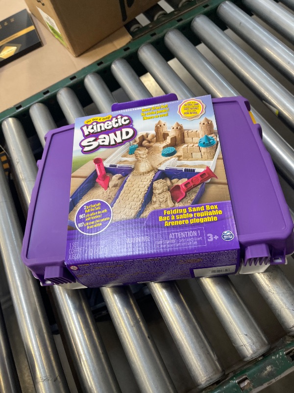 Photo 1 of Kinetic Sand, Folding Sand Box with 2lbs Play Sand, 7 Molds & Tools, Sensory Toys for Kids Ages 3 and Up