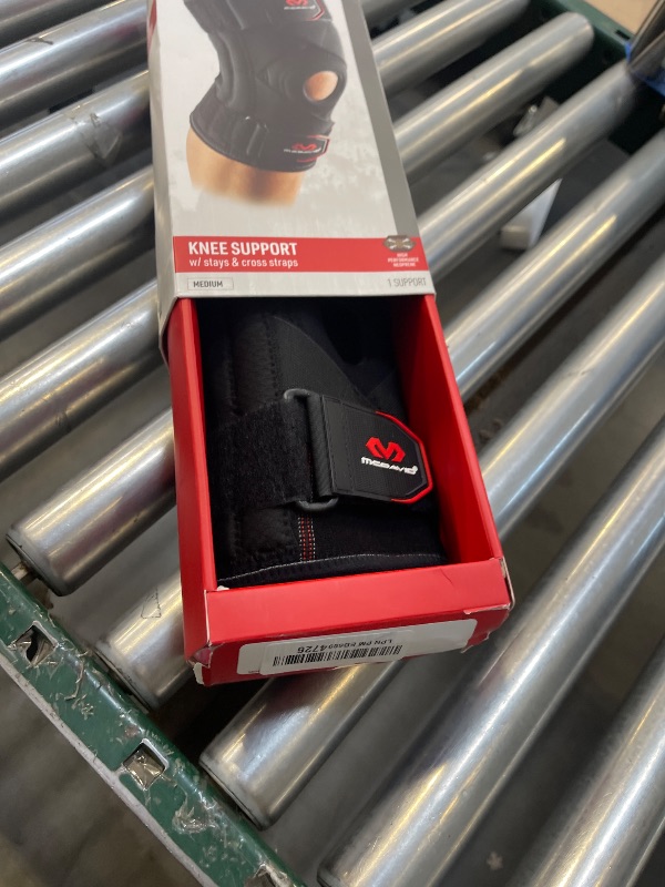 Photo 1 of McDavid Knee Brace Support with Side Stays & Compression. Knee Sleeve Cross Straps for Knee Stability, Patellar Tendon Support, Tendonitis, Arthritis Pain Relief, Recovery.