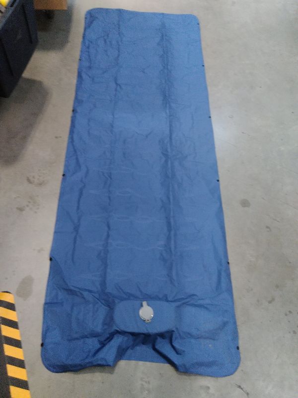 Photo 1 of Blue Sleeping Air Mattress with Built-in Foot Pump, ” Single Air Mattress Sleeping Mat Camping Mat Inflatable Sleeping Pad for Camping Hiking Picnic- STOCK PHOTO FOR REFERENCE 