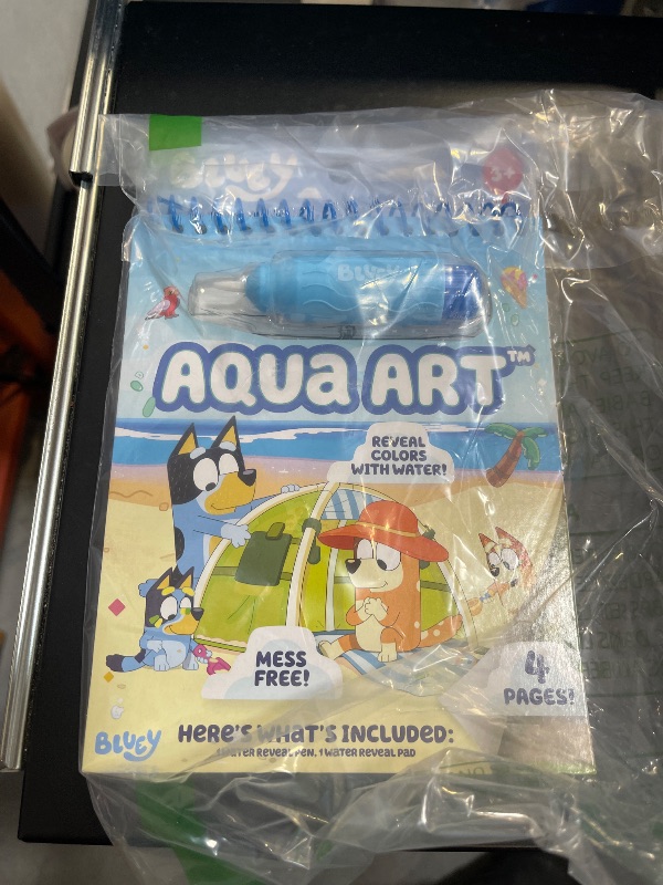 Photo 1 of Horizon Group USA Bluey Aqua Art - Reusable Water Reveal Activity Pages With Water Pen for No-Mess Drawing and Coloring