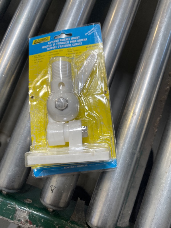 Photo 1 of Seachoice 4-Way Nylon Antenna Ratchet Mounting Kit, White Finish