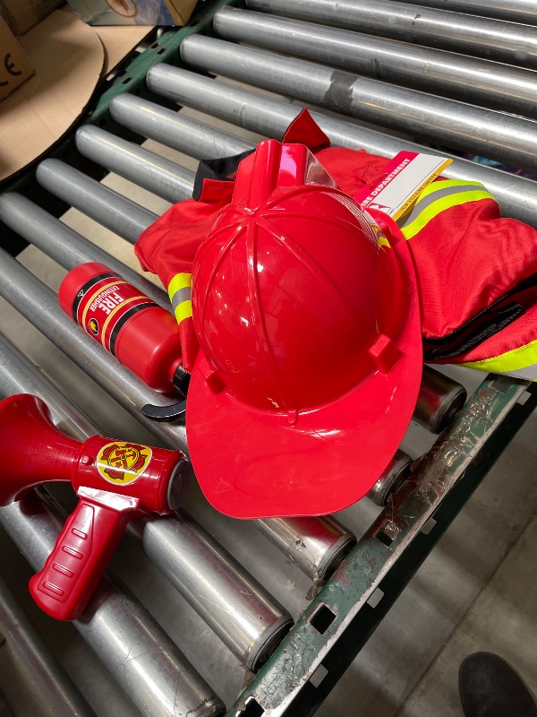 Photo 1 of Melissa & Doug Fire Chief Role Play Costume Dress-Up Set Pretend Fire Fighter Outfit With Realistic Accessories, Firefighter Costume For Kids And Toddlers Ages 3+