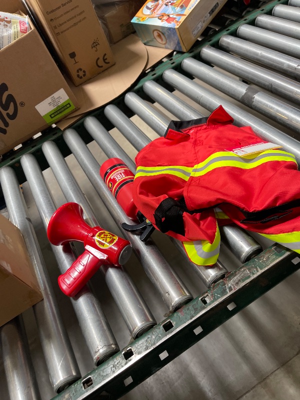 Photo 1 of Melissa & Doug Fire Chief Role Play Costume Dress-Up Set Pretend Fire Fighter Outfit With Realistic Accessories, Firefighter Costume For Kids And Toddlers Ages 3+