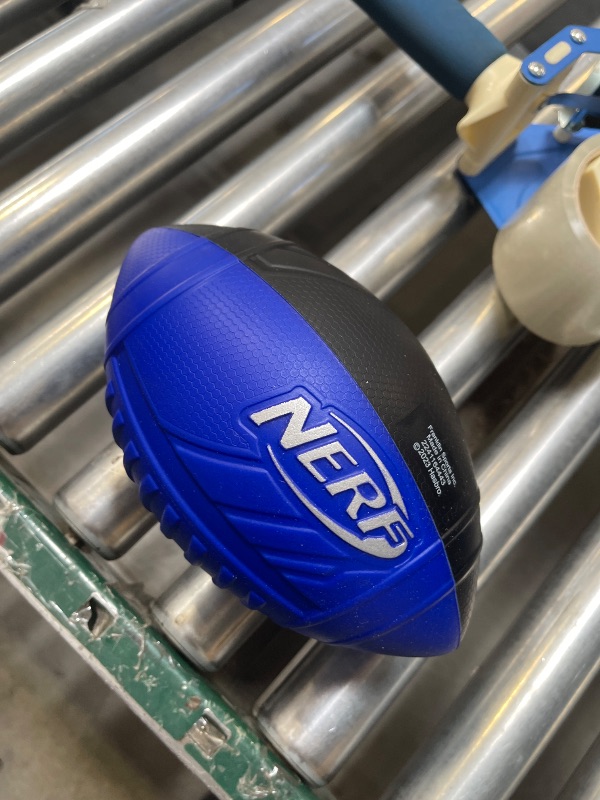 Photo 1 of Nerf Pro Grip Football, Blue, Classic Foam Ball, Easy to Catch & Throw, Balls for Kids, Kids Sports Toys, Perfect Easter Basket Stuffers, Great Easter Toys or Easter Gifts for Kids
