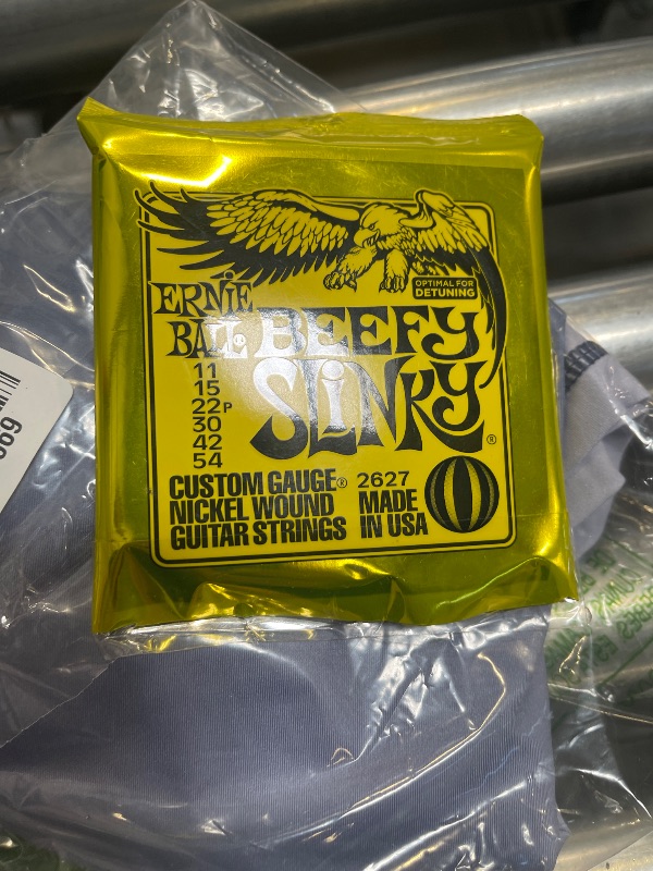 Photo 1 of Ernie Ball Beefy Slinky Nickel Wound Electric Guitar Strings, 11-54 Gauge (P02627)