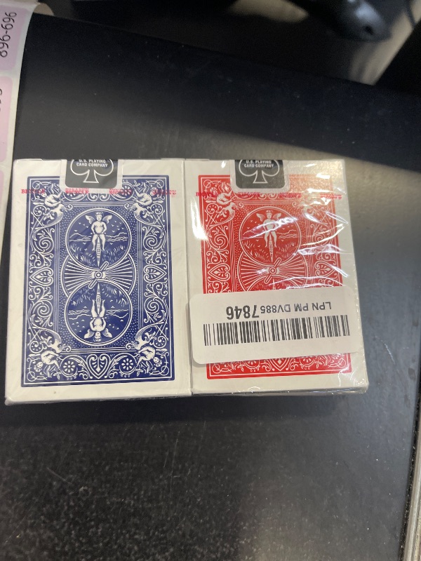 Photo 1 of Bicycle Rider Back Playing Cards, Standard Index, Poker Cards, Premium Playing Cards, Red & Blue, 2 Count (Pack of 1)