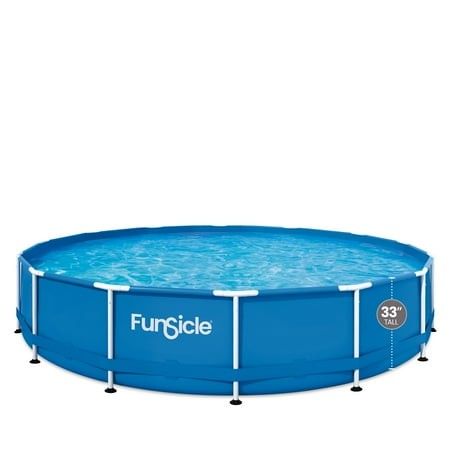 Photo 1 of Funsicle 14ft Activity Above Ground Metal Frame Swimming Pool Includes SkimmerPlus Pump Round Age 6 & up