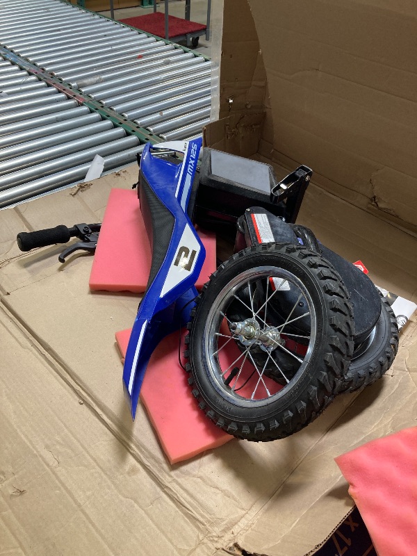 Photo 1 of Razor Dirt Rocket MX125 - Blue, 12V Electric-Powered Miniature Dirt Bike, for Child 5+
