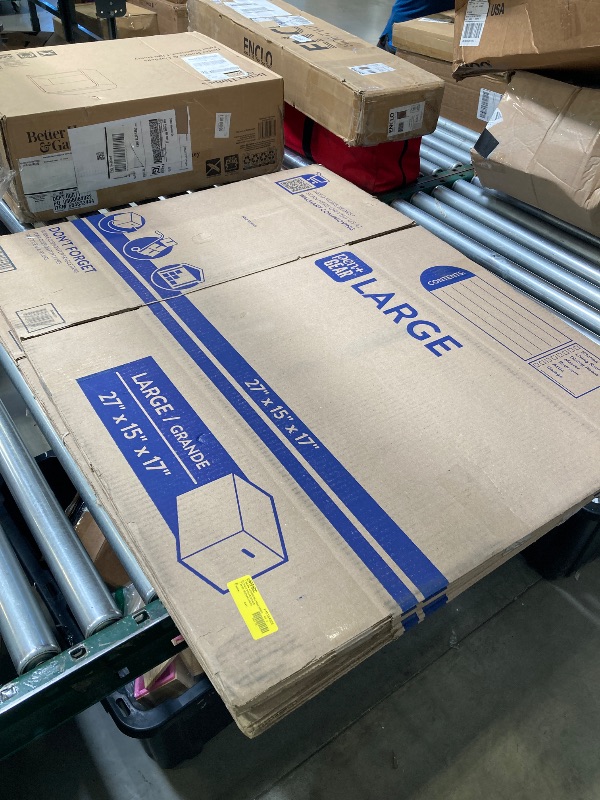 Photo 1 of Large Moving Boxes 27L X 15W X 17.5H Standard Kraft Brown Color Premium 3-Pack 
