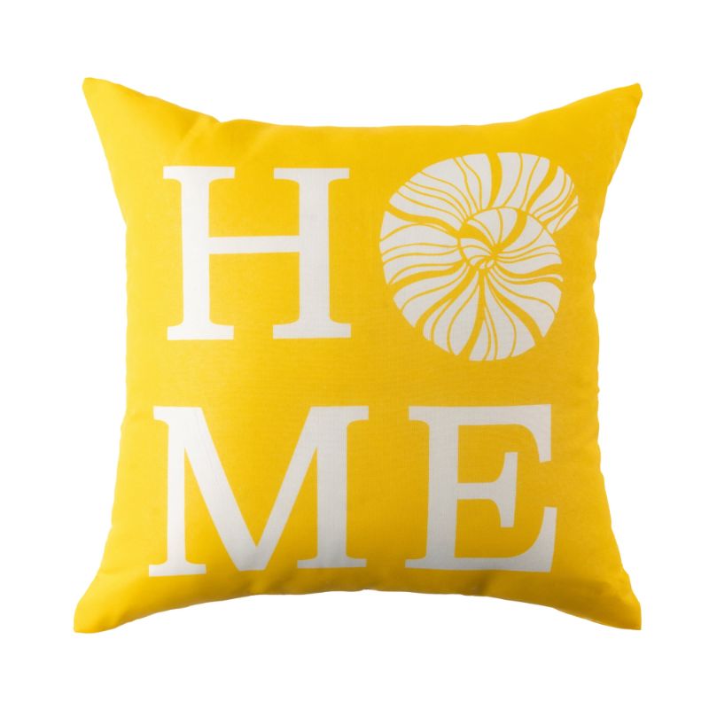 Photo 1 of Mainstays Coastal Yellow Home Reversible Outdoor Throw Pillow 16 Inch Multicolour Novelty 4 Pack